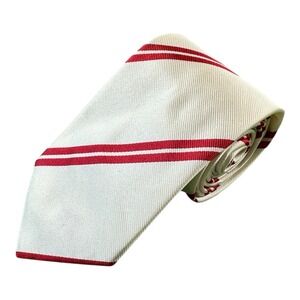 Ben Silver Charleston British Silk Candy Cane Tie 3.25 Inch